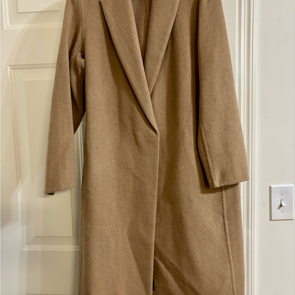 Classic Wool-Blend Straight Coat - Picture 4 of 7